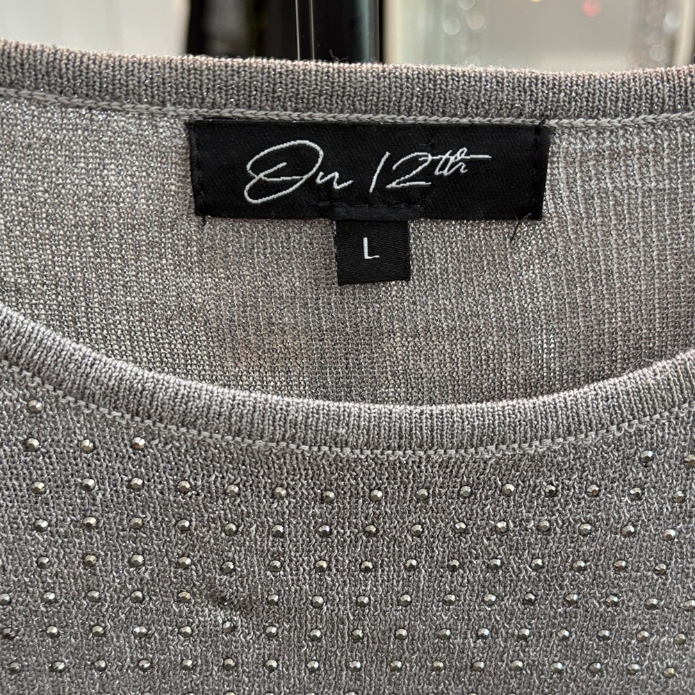 Gray Rhinestone Top - Picture 2 of 2